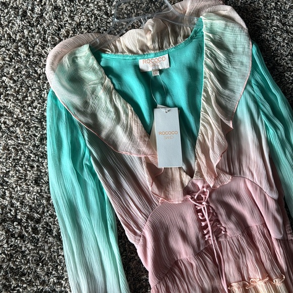 NWT Rococo Sand Multicolor Tiered Ruffle Dress - Picture 5 of 5